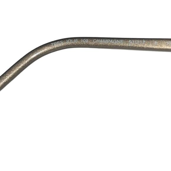 Marchon Tres Jolie 109 Champaign Gold Full Rim Eyeglasses Frame 53-17-130 - Picture 7 of 10